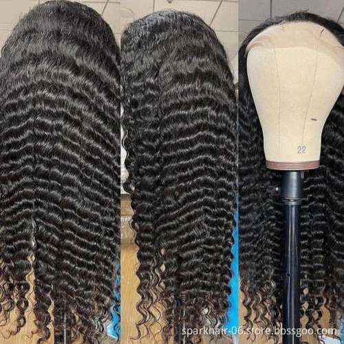 Raw Mink Indian Virgin Hair Glueless Body Wave Deep Wave Perruque Full Lace Human Hair Wigs Vendors